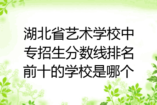 湖北省艺术学校中专招生分数线排名前十的学校是哪个