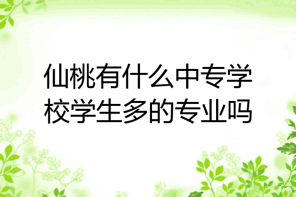 仙桃有什么中专学校学生多的专业吗