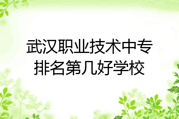 武汉职业技术中专排名第几好学校