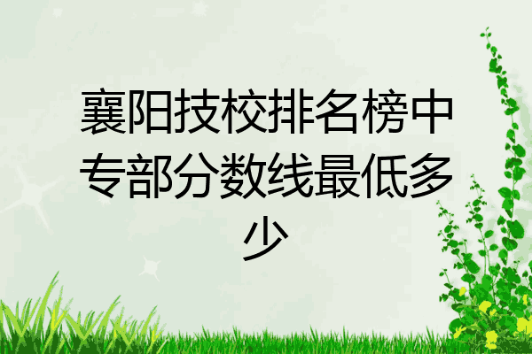 襄阳技校排名榜中专部分数线最低多少
