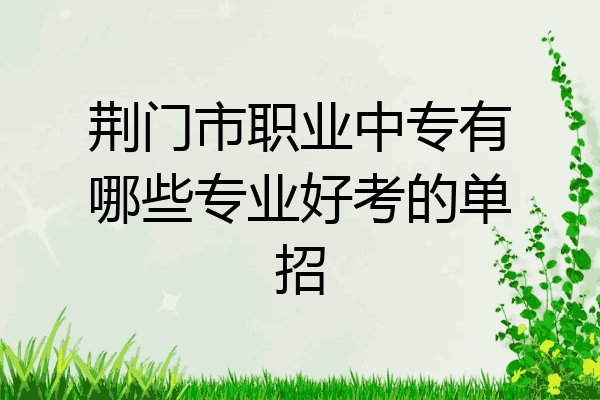 荆门市职业中专有哪些专业好考的单招