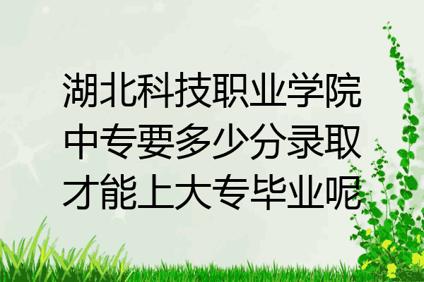湖北科技职业学院中专要多少分录取才能上大专毕业呢