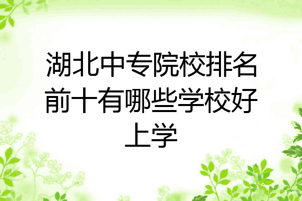 湖北中专院校排名前十有哪些学校好上学