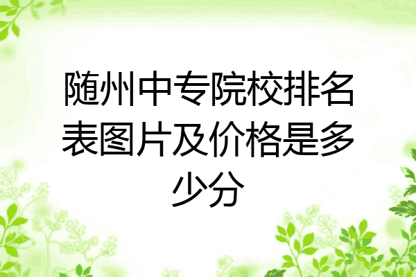 随州中专院校排名表图片及价格是多少分
