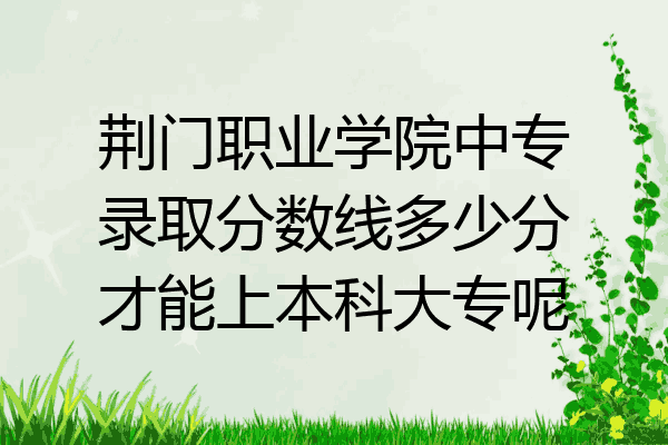 荆门职业学院中专录取分数线多少分才能上本科大专呢