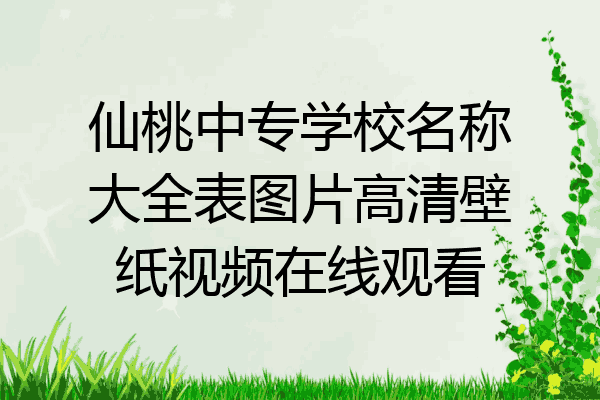 仙桃中专学校名称大全表图片高清壁纸视频在线观看