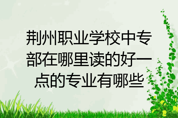 荆州职业学校中专部在哪里读的好一点的专业有哪些