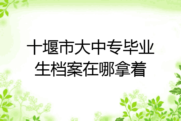 十堰市大中专毕业生档案在哪拿着