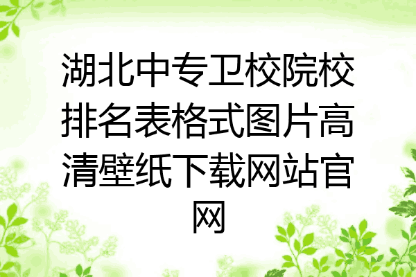 湖北中专卫校院校排名表格式图片高清壁纸下载网站官网