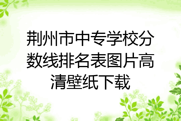 荆州市中专学校分数线排名表图片高清壁纸下载