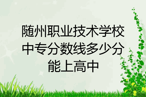 随州职业技术学校中专分数线多少分能上高中
