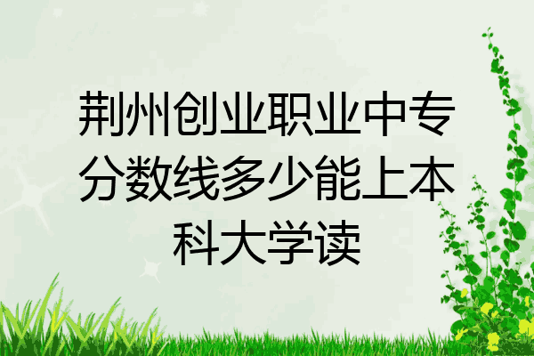 荆州创业职业中专分数线多少能上本科大学读