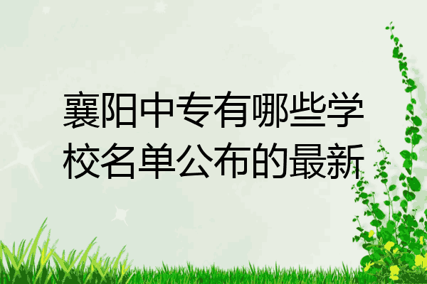 襄阳中专有哪些学校名单公布的最新