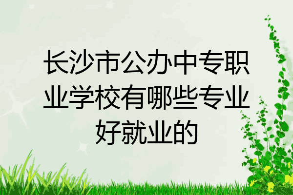 长沙市公办中专职业学校有哪些专业好就业的