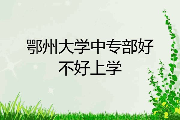 鄂州大学中专部好不好上学