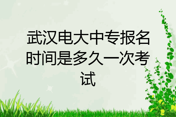 武汉电大中专报名时间是多久一次考试