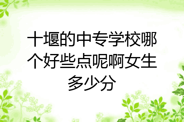 十堰的中专学校哪个好些点呢啊女生多少分