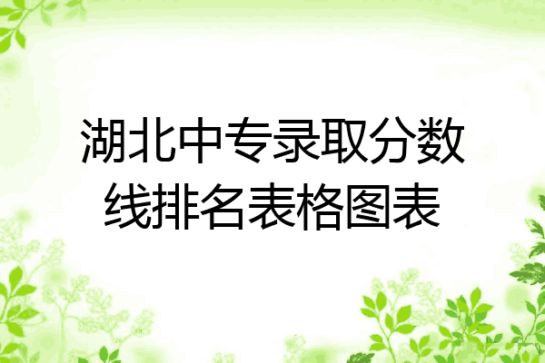 湖北中专录取分数线排名表格图表