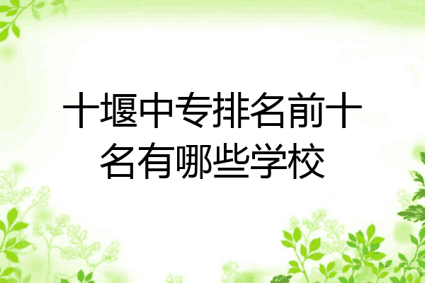 十堰中专排名前十名有哪些学校