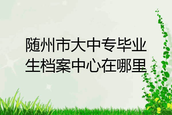 随州市大中专毕业生档案中心在哪里
