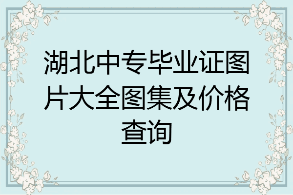 湖北中专毕业证图片大全图集及价格查询