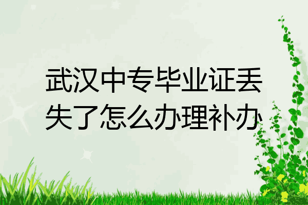 武汉中专毕业证丢失了怎么办理补办