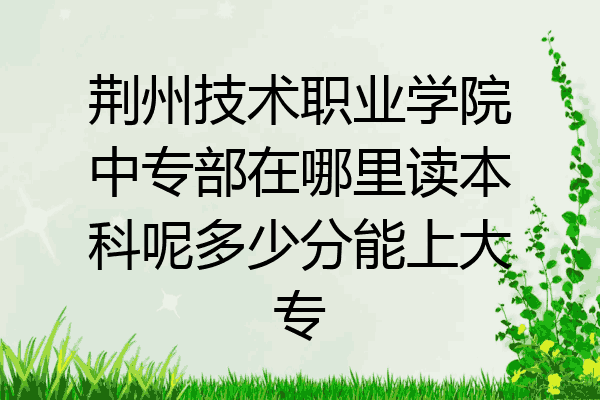荆州技术职业学院中专部在哪里读本科呢多少分能上大专