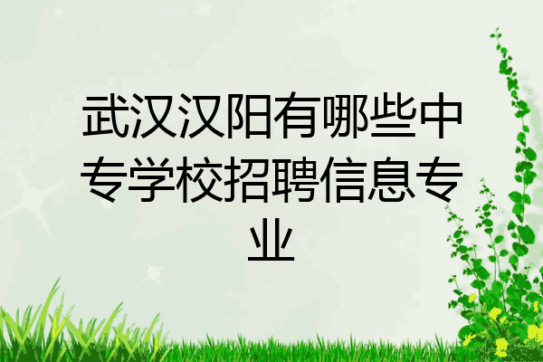 武汉汉阳有哪些中专学校招聘信息专业