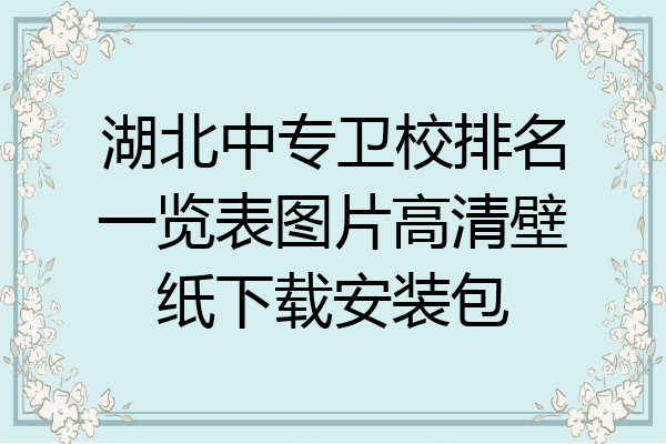 湖北中专卫校排名一览表图片高清壁纸下载安装包