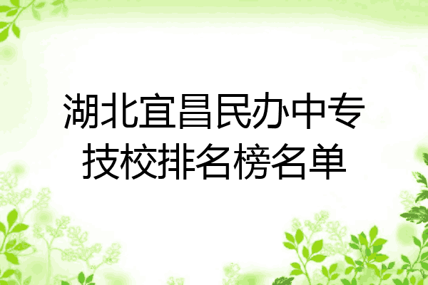 湖北宜昌民办中专技校排名榜名单