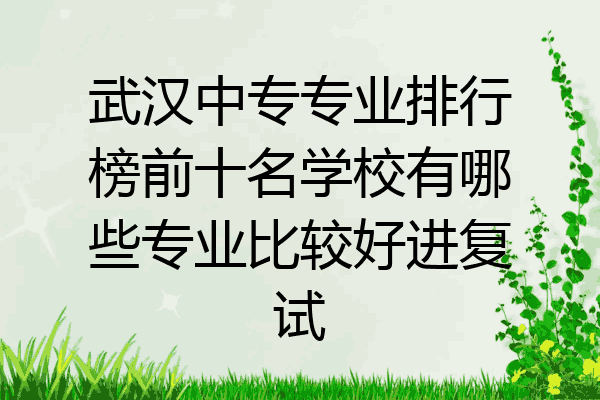 武汉中专专业排行榜前十名学校有哪些专业比较好进复试