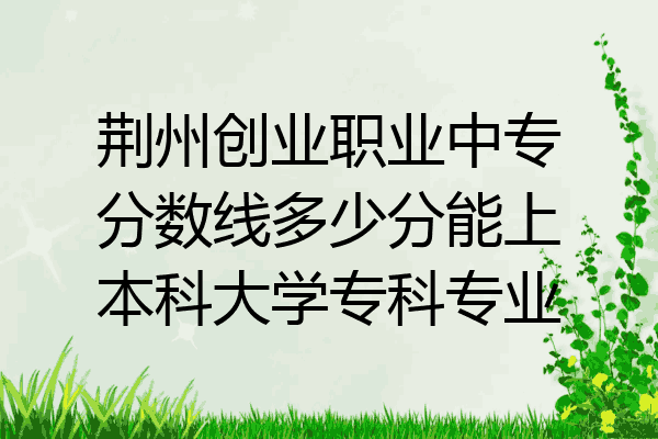 荆州创业职业中专分数线多少分能上本科大学专科专业