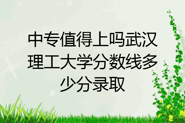 中专值得上吗武汉理工大学分数线多少分录取