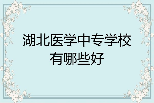 湖北医学中专学校有哪些好