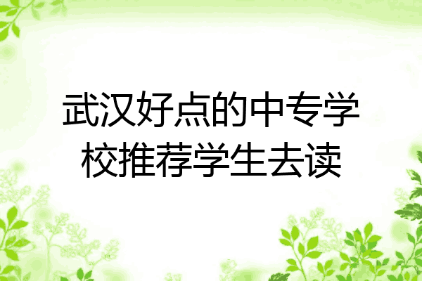 武汉好点的中专学校推荐学生去读