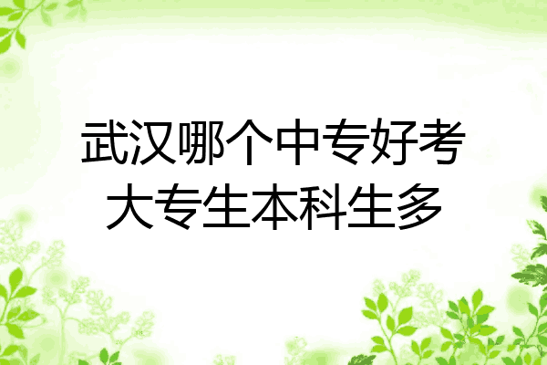 武汉哪个中专好考大专生本科生多