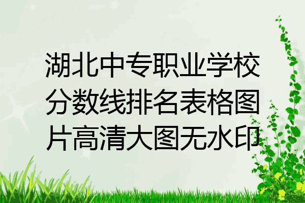 湖北中专职业学校分数线排名表格图片高清大图无水印