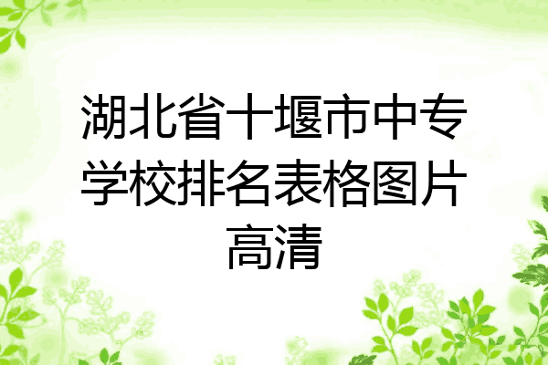 湖北省十堰市中专学校排名表格图片高清