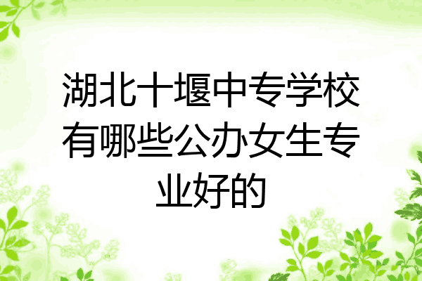 湖北十堰中专学校有哪些公办女生专业好的