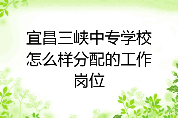 宜昌三峡中专学校怎么样分配的工作岗位
