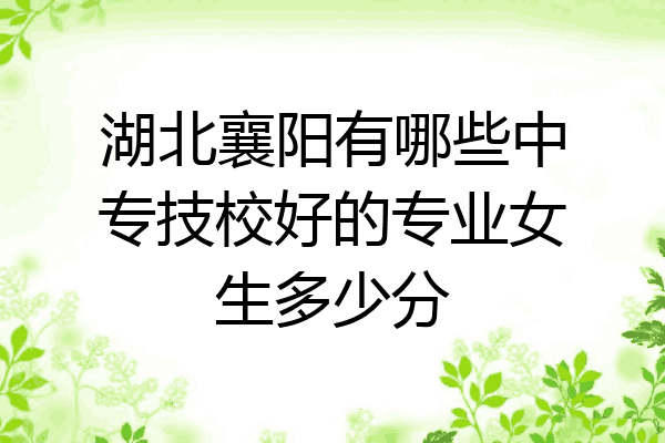 湖北襄阳有哪些中专技校好的专业女生多少分