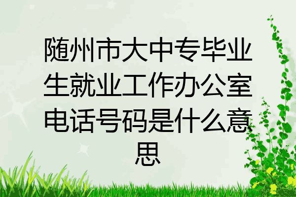 随州市大中专毕业生就业工作办公室电话号码是什么意思