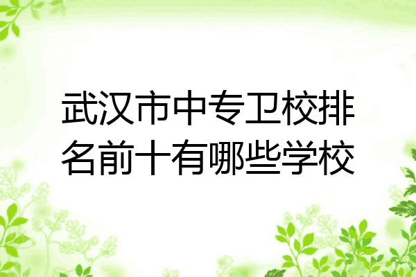 武汉市中专卫校排名前十有哪些学校