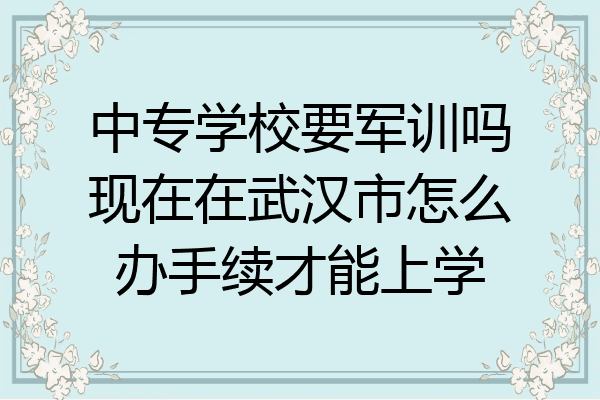 中专学校要军训吗现在在武汉市怎么办手续才能上学