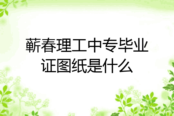 蕲春理工中专毕业证图纸是什么