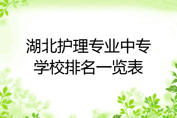 湖北护理专业中专学校排名一览表
