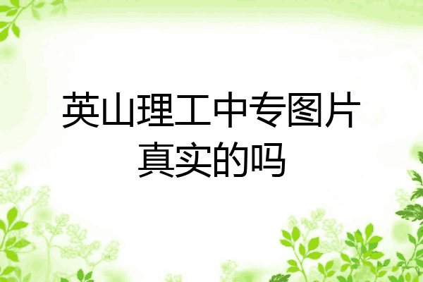 英山理工中专图片真实的吗