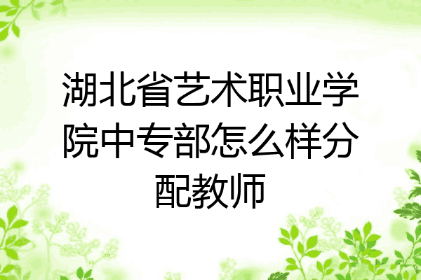 湖北省艺术职业学院中专部怎么样分配教师