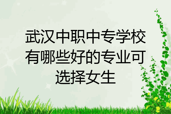 武汉中职中专学校有哪些好的专业可选择女生