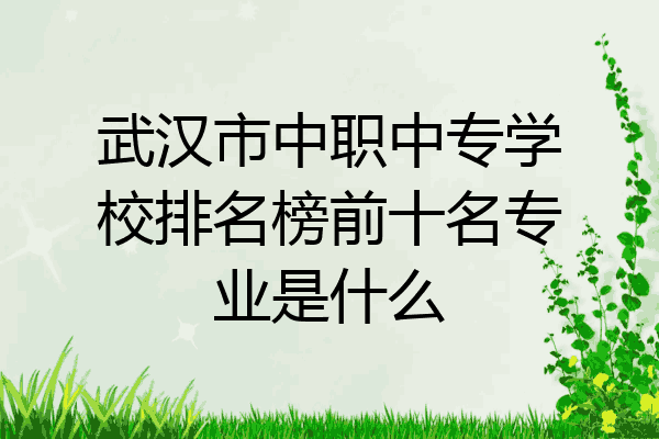 武汉市中职中专学校排名榜前十名专业是什么